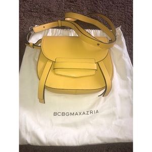 BCBG Indee Leather Cross-Body Bag - Mustard